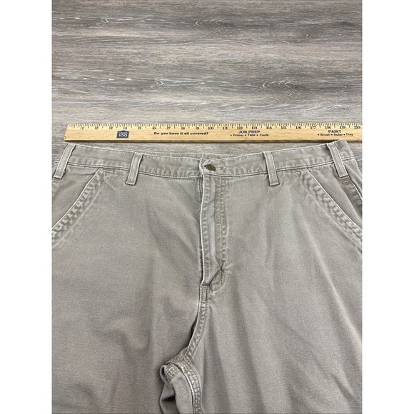 Carhartt Canvas Khaki Relaxed Fit Pants Mens 38x30 Musk Brown Tan B299 MUS - Picture 3 of 7